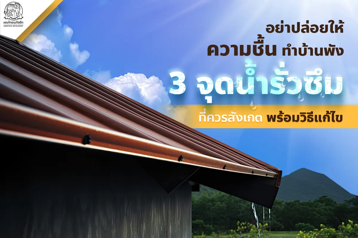 อย่าปล่อยให้ความชื้นทำบ้านพัง 3 จุดน้ำรั่วซึมภายในอาคารที่ควรสังเกต พร้อมวิธีแก้ไข