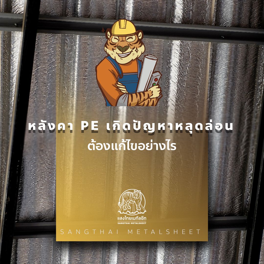 หลังคา PE เกิดปัญหาหลุดล่อน เสื่อมสภาพต้องแก้ไขอย่างไร