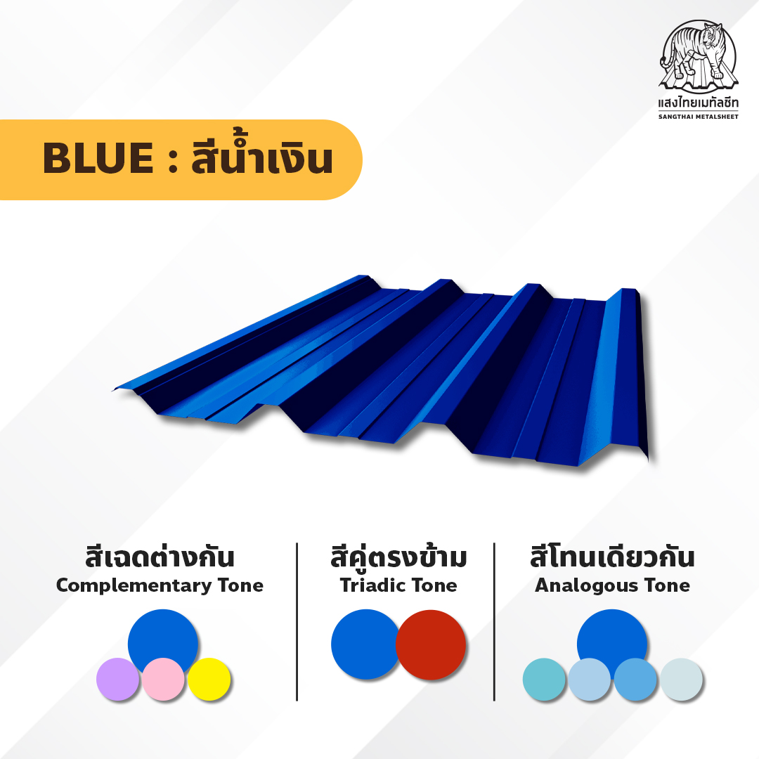 หลังคาเมทัลชีท สีน้ำเงิน