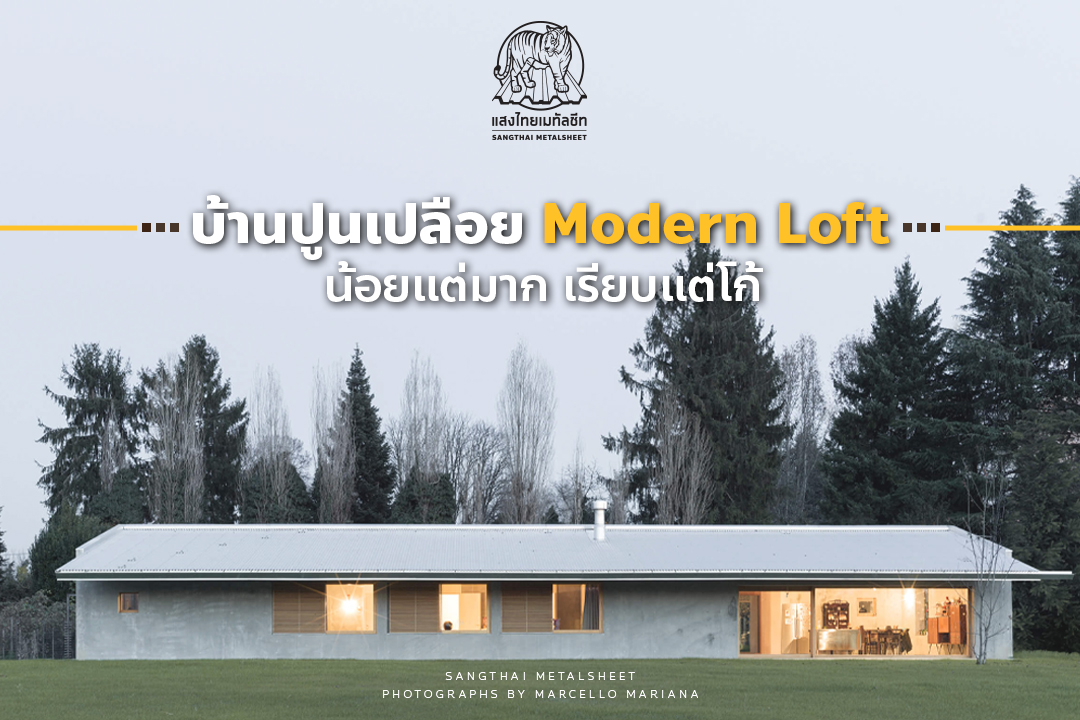 บ้านปูนเปลือย Modern Loft น้อยแต่มาก เรียบแต่โก้