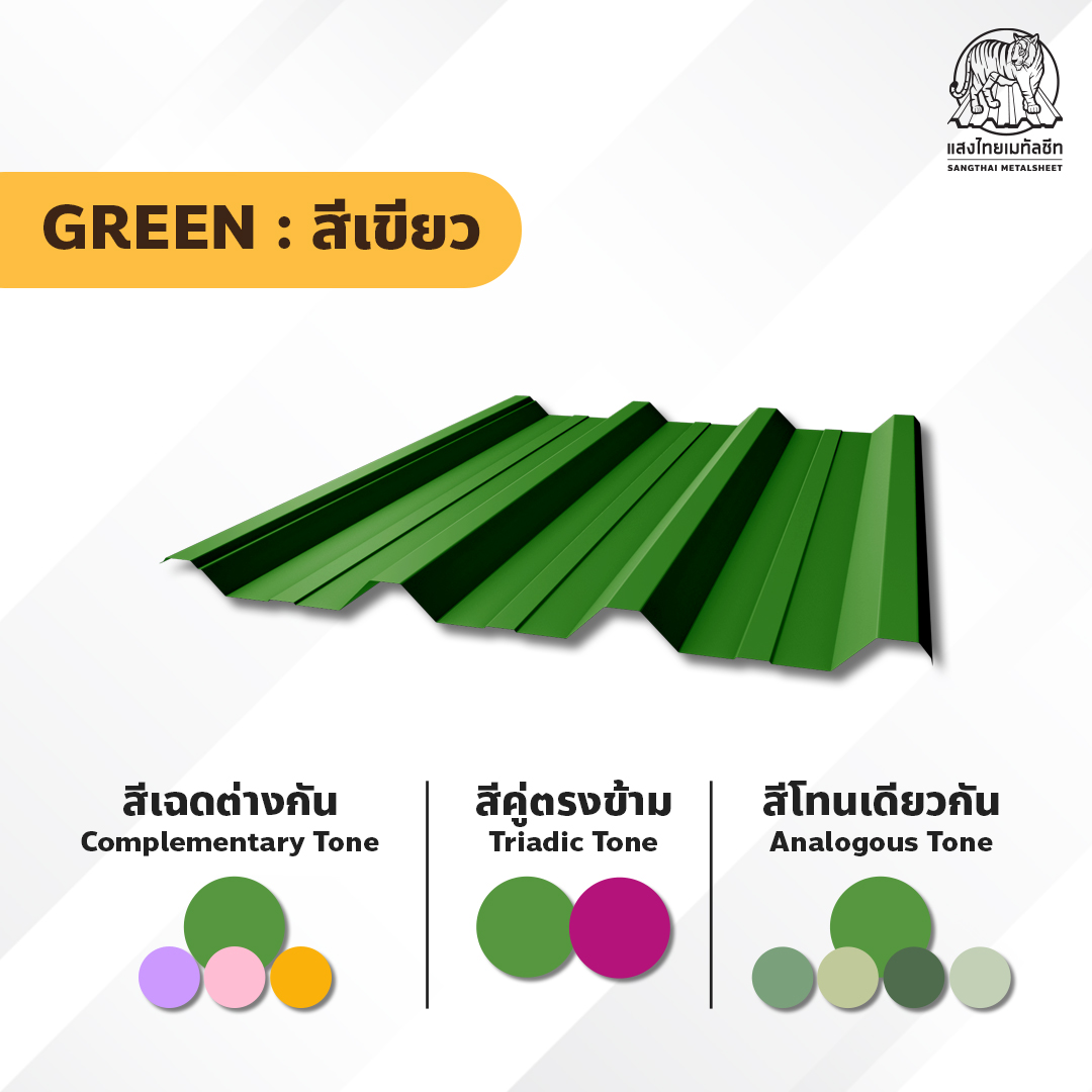 หลังคาเมทัลชีท สีเขียว