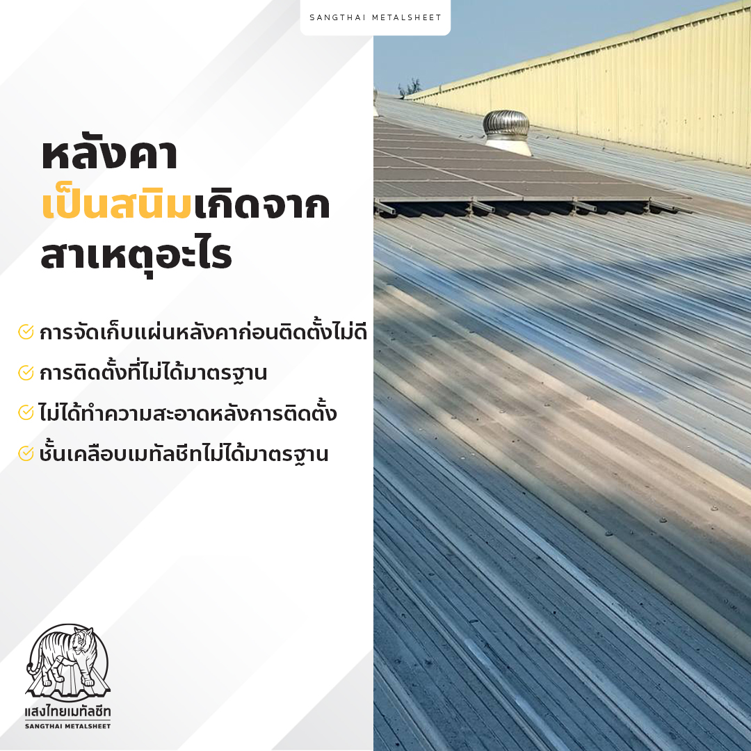 ปัญหาติดตั้งหลังคา