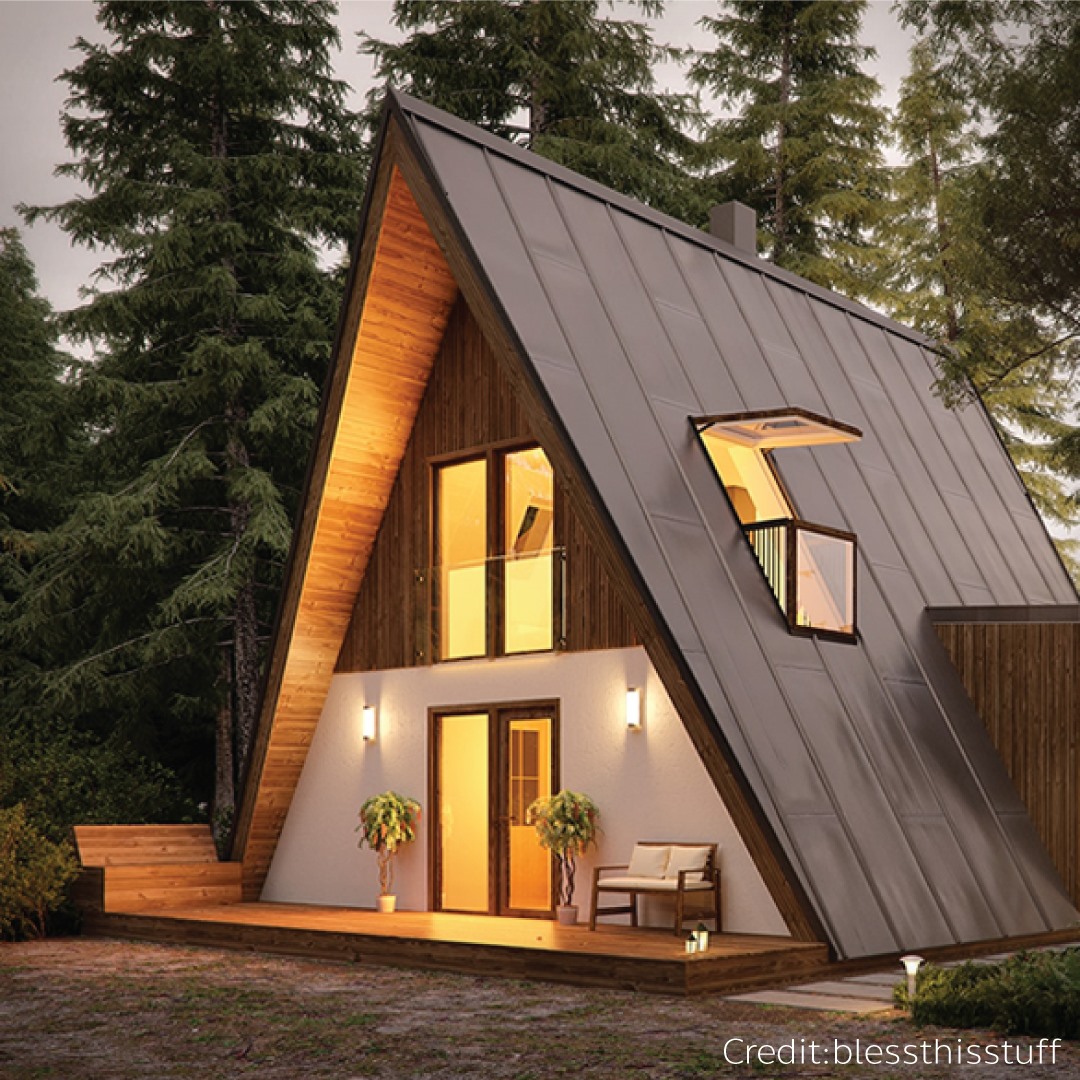 บ้านสไตล์ A-Frame ด้วยเมทับชีท