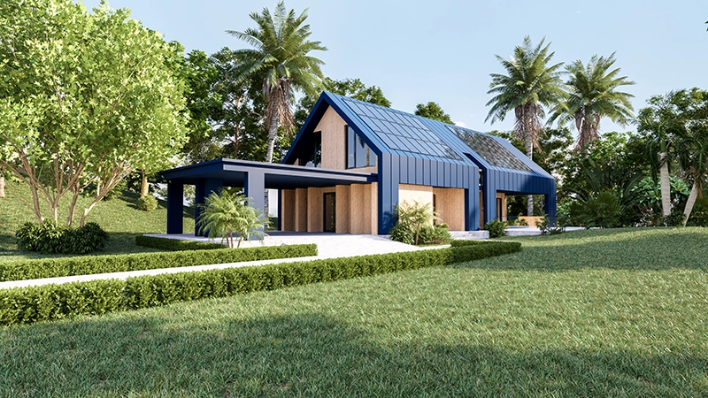 ออกแบบหลังคาเมทัลชีทสวย ๆ สไตล์ Eco-Friendly Design แสงไทยเมทัลชีท