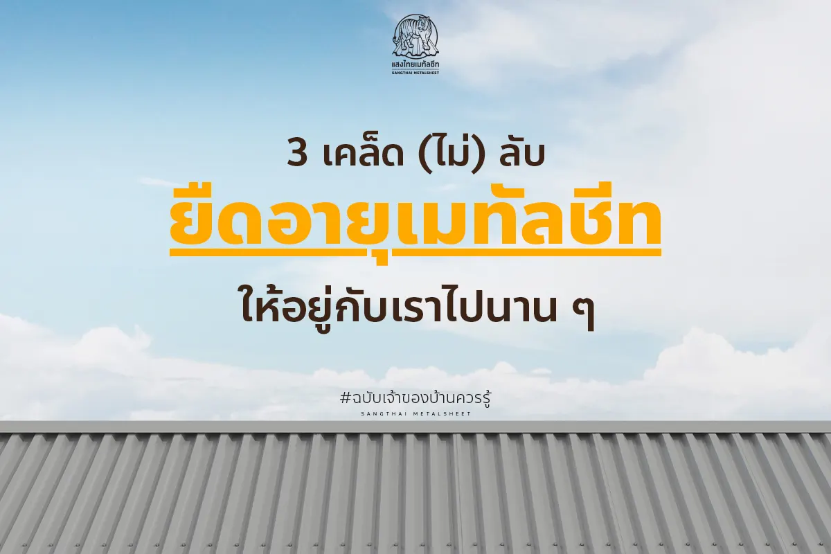 3 เคล็ด (ไม่) ลับ ยืดอายุหลังคาสรรไทให้อยู่กับเราไปนาน ๆ