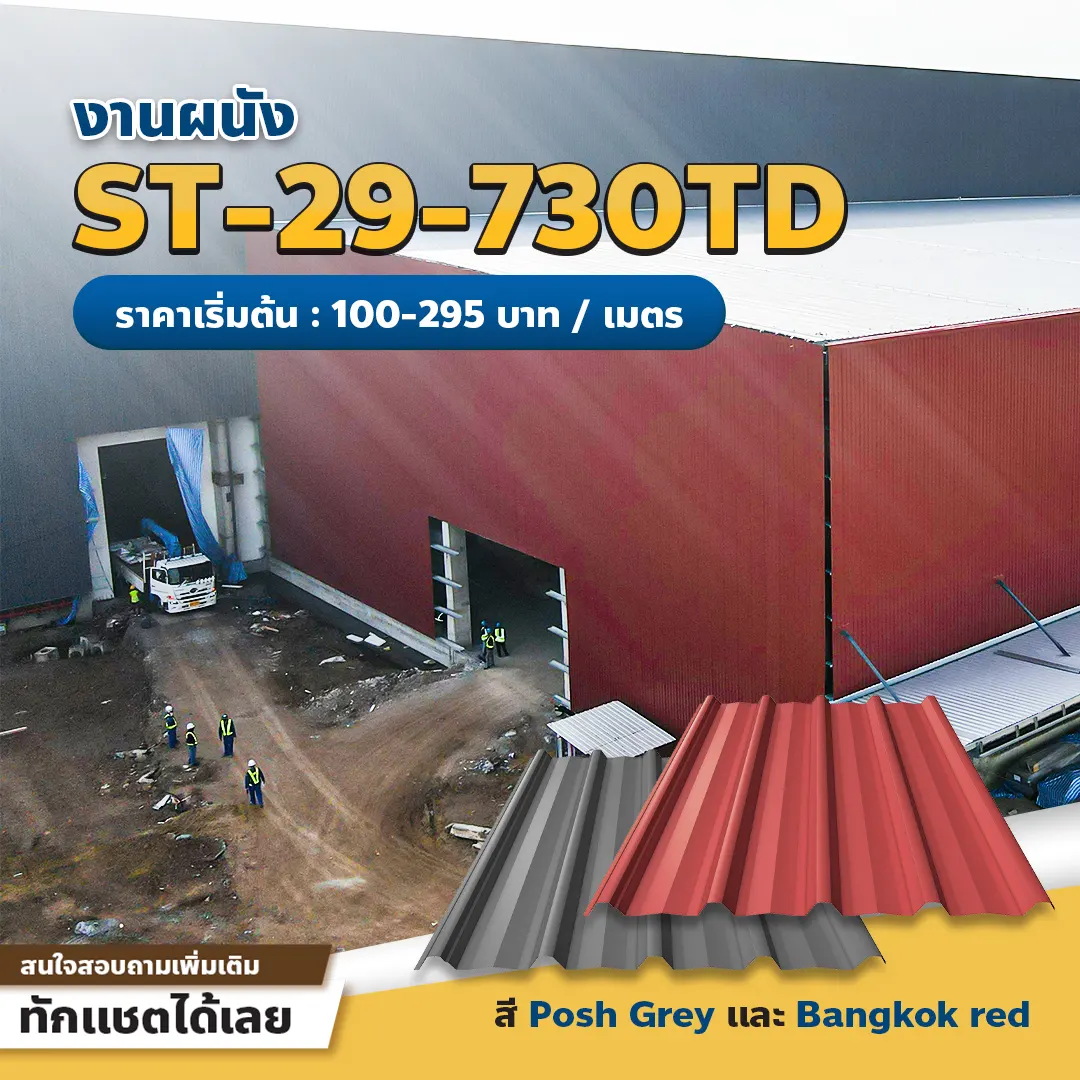 งานหลังคาผนัง ST-29-730TD 