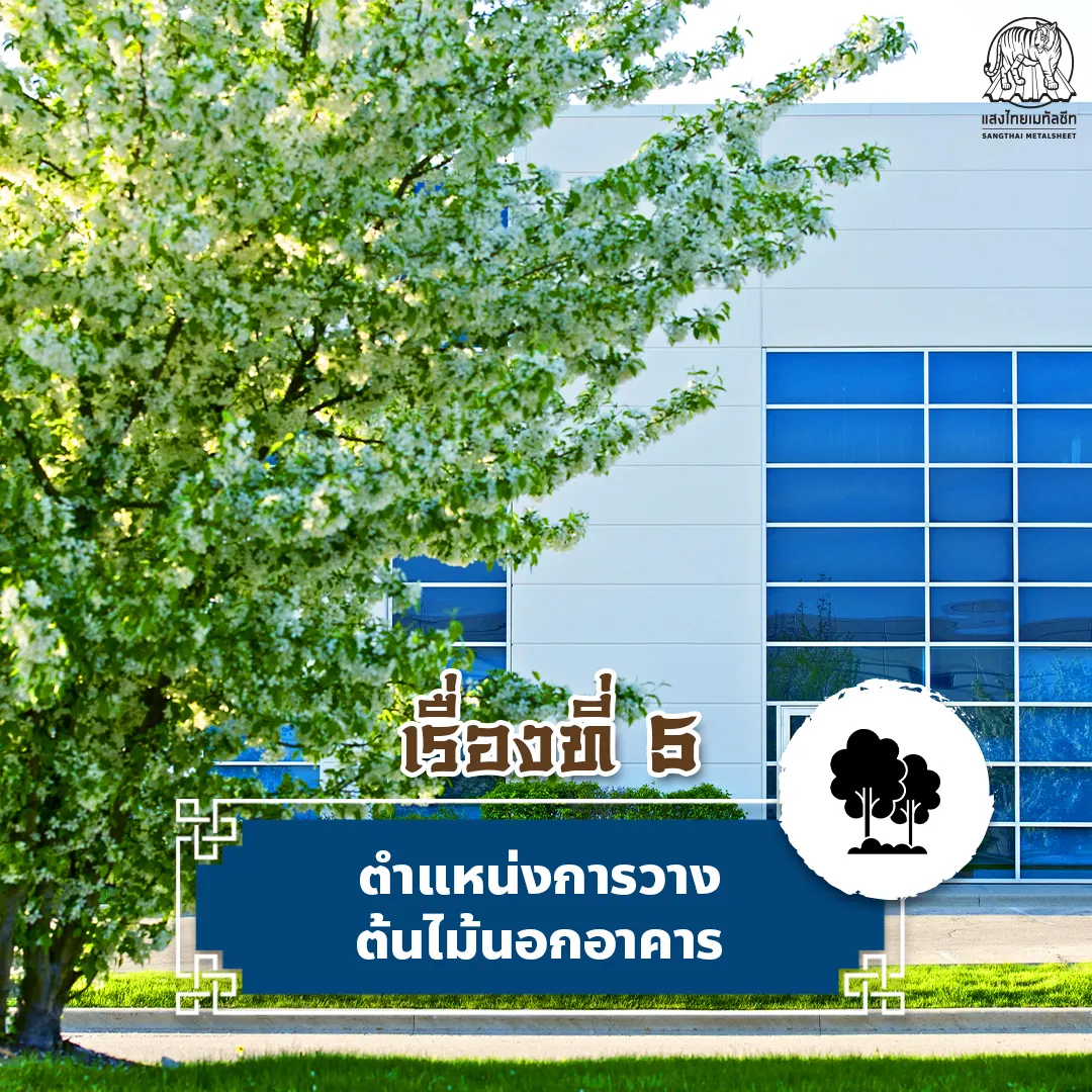 ตำแหน่งการวางต้นไม้นอกอาคาร เพื่อให้กระแสฮวงจุ้ยทำงานได้ดีขึ้น