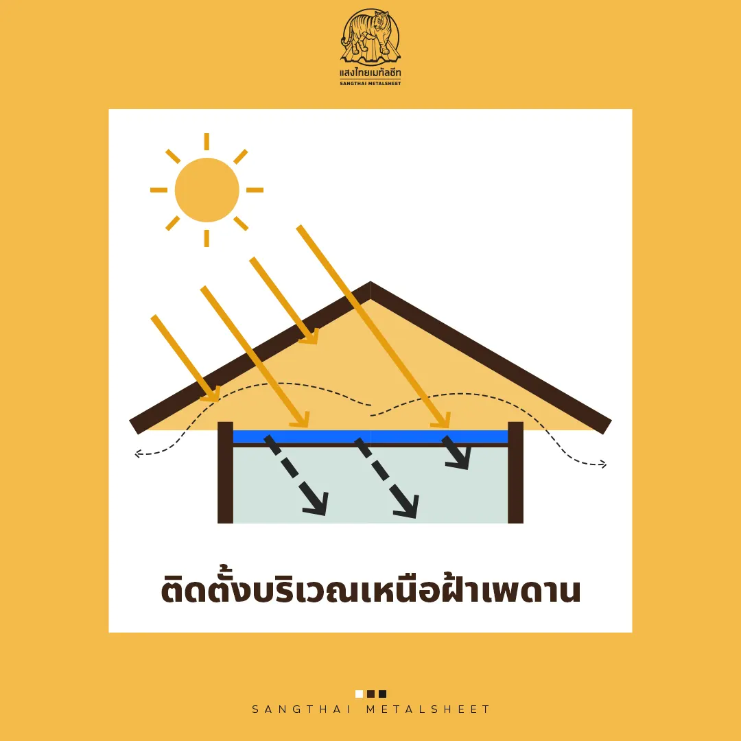 ติดตั้งเมทัลชีทฉนวนกันความร้อนเหนือฝ้าเพดาน ให้บ้านน่าอยู่