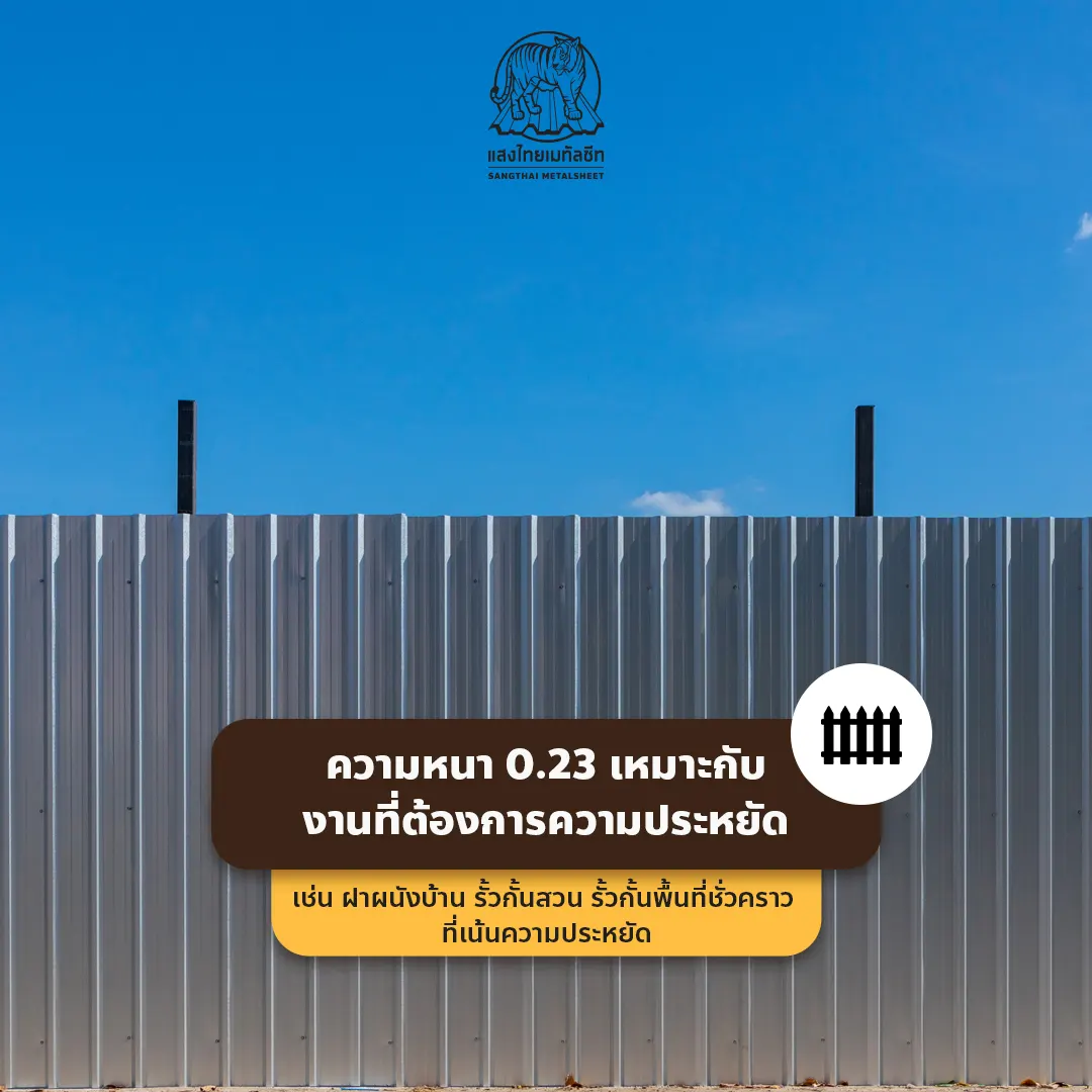 ความหนา Metal Sheet ขนาด 0.23